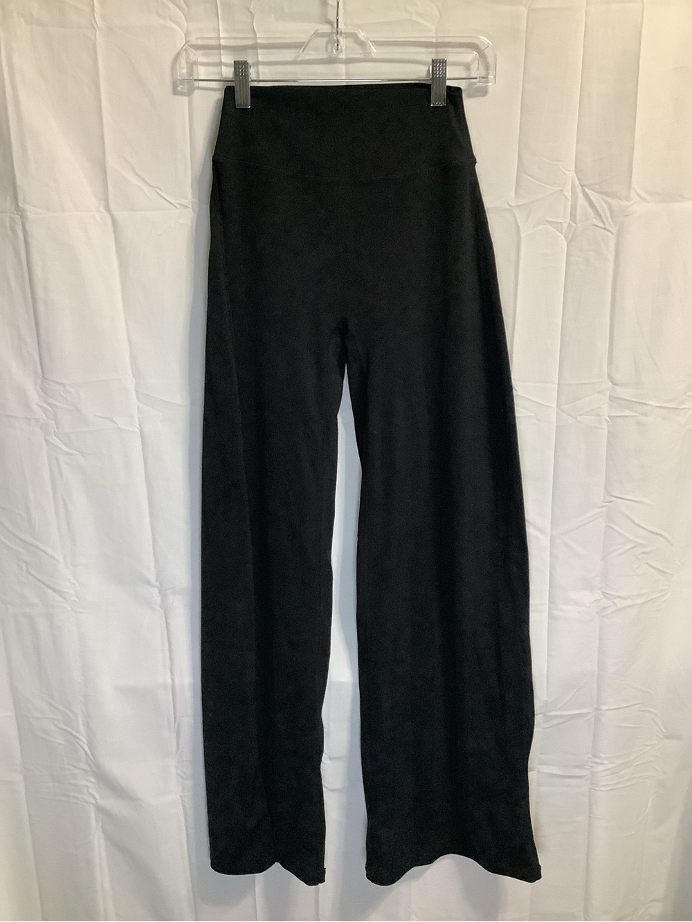 Source Unknown Black Wide-Leg High-Rise Trousers NO SIZE TAG. SEE MEASUREMENTS.